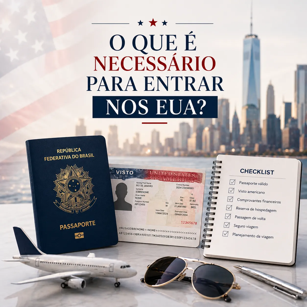 Imagem principal para o artigo O que é necessário para um brasileiro entrar nos Estados Unidos? da Now Vistos